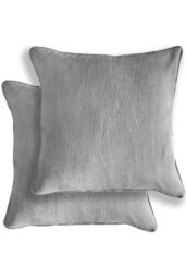 Enhanced Living Pair of Goodwood Textured Wave Pattern Double Sided Zip Opening Piped Edge Cushion Covers - 43x43cm - Cases Only - thumbnail 1
