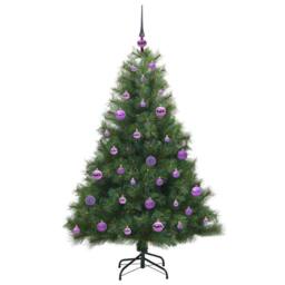 Berkfield Home Realistic Artificial Christmas Tree with 150 LEDs Green 150 cm PE - thumbnail 4