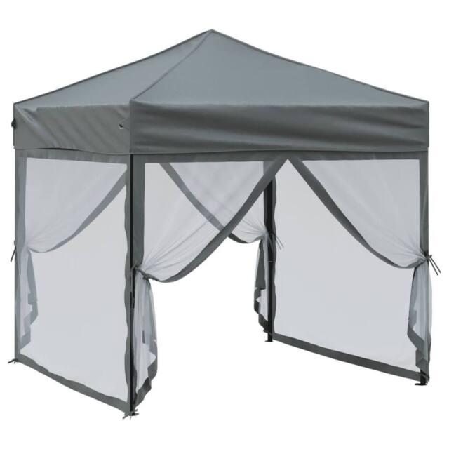 Berkfield Home Sturdy Folding Party Tent with Sidewalls Anthracite 2x2 m in Charcoal - image 1