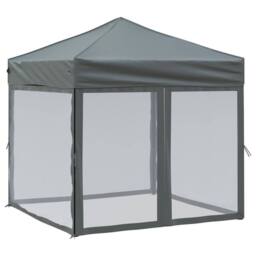Berkfield Home Sturdy Folding Party Tent with Sidewalls Anthracite 2x2 m in Charcoal - thumbnail 3