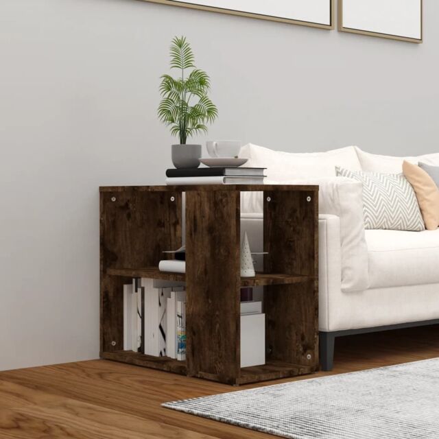 Berkfield Home Side Cabinet Smoked Oak 60x30x50 cm Engineered Wood in Brown - Size: 60 x 30 x 50 cm - image 1