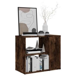 Berkfield Home Side Cabinet Smoked Oak 60x30x50 cm Engineered Wood in Brown - Size: 60 x 30 x 50 cm - thumbnail 5