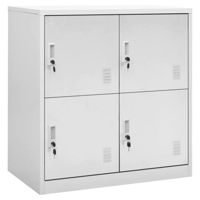 Berkfield Home Locker Cabinets 5 pcs Light Grey 90x45x92.5 cm Steel - image 1