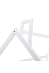 Living and Home Wooden House Children's Bed with Fence and Roof in White - thumbnail 9