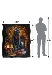 JQ Licensing En Black Cat Time Clocks Silky Touch Super Soft Throw Blanket 152 X 127 cm in White - thumbnail 5