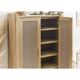 Cheshire Premium Melrose Shoe Cupboard in Oak in Light Oak - thumbnail 8