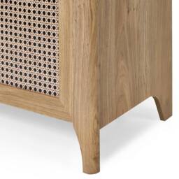 Cheshire Premium Melrose Shoe Cupboard in Oak in Light Oak - thumbnail 5