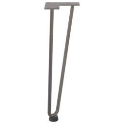 Berkfield Home Hairpin Table Legs 4 pcs Natural Steel 42 cm Solid Steel in Grey - thumbnail 6
