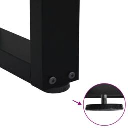 Berkfield Home Dining Table Legs V-Shape 3 pcs Black 70x(72-73.3) cm Steel - thumbnail 9