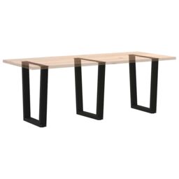 Berkfield Home Dining Table Legs V-Shape 3 pcs Black 70x(72-73.3) cm Steel - thumbnail 8