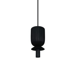 Nordlux Premium Indoor Pendant Light Black Ceramic E14 Ribbed - Mains Powered, IP20 - thumbnail 5