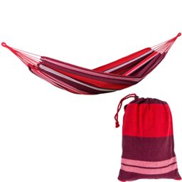 Amazonas Salsa Double Hammock - Weatherproof Cotton, Brazilian Style in Burgundy - thumbnail 1