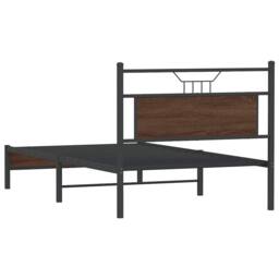 Berkfield Home Bed Frame without Mattress Brown Oak 107x203 cm Engineered Wood - thumbnail 8