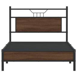 Berkfield Home Bed Frame without Mattress Brown Oak 107x203 cm Engineered Wood - thumbnail 6