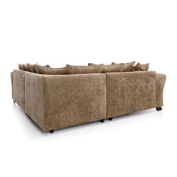 Abakus Direct Farrow Crushed Chenille Corner Sofa in Brown - thumbnail 4