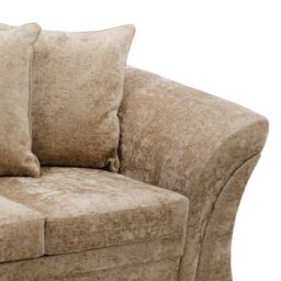 Abakus Direct Farrow Crushed Chenille Corner Sofa in Brown - thumbnail 5