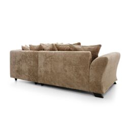 Abakus Direct Farrow Crushed Chenille Corner Sofa in Brown - thumbnail 3