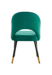 Hygrad Built to Survive Set of 2 Modern Velvet Dining Chairs Seat Padded Metal Legs Kitchen Home Office in Green - thumbnail 5