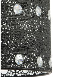 Happy Homewares Antique Acrylic Gem Moroccan Style Chandelier Pendant Light Shade in Black - thumbnail 2