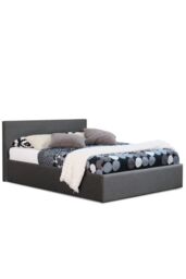Modernique Fabric Ottoman Storage Bed with High Headboard, Gas Lift Up Base in Grey - Size: King - thumbnail 3
