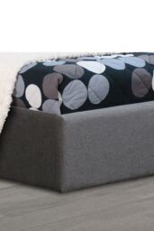 Modernique Fabric Ottoman Storage Bed with High Headboard, Gas Lift Up Base in Grey - Size: King - thumbnail 5