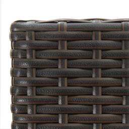 Berkfield Home 5 Piece Outdoor Bar Set with Armrest Poly Rattan Brown - thumbnail 8