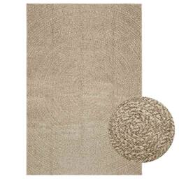 Berkfield Home Rug ZIZUR Beige 140x200 cm Jute Look Indoor & Outdoor - Size: Medium - thumbnail 2