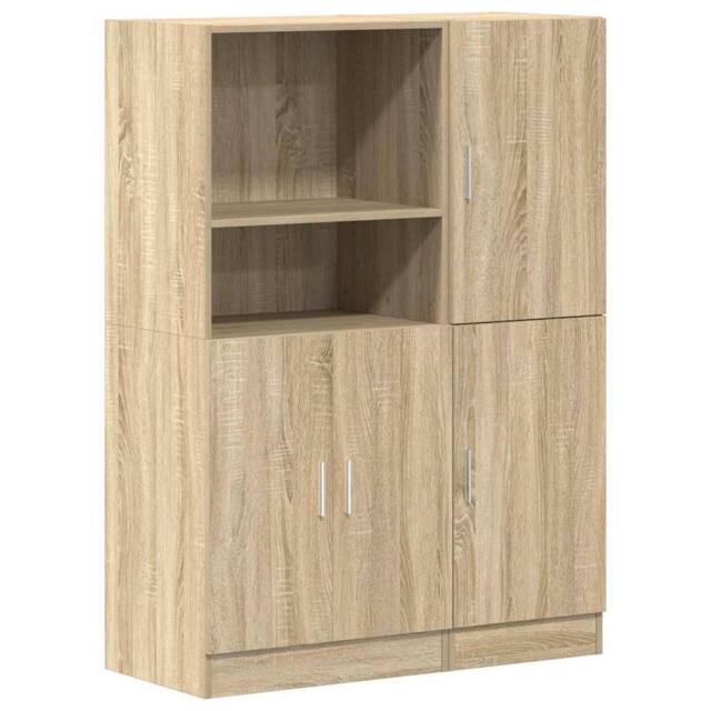 Berkfield Home 2 Piece Kitchen Cabinet Set Sonoma Oak Engineered Wood in Brown - image 1