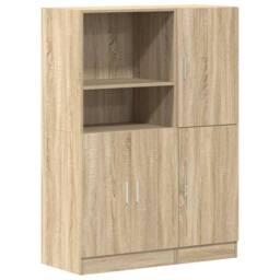 Berkfield Home 2 Piece Kitchen Cabinet Set Sonoma Oak Engineered Wood in Brown - thumbnail 1