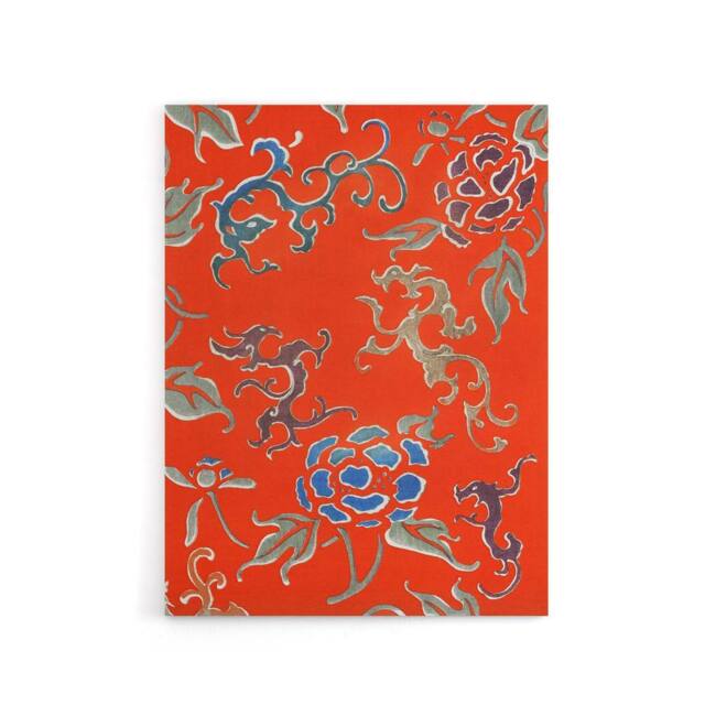 "Artery8 Bold Abstract Floral Pattern Canvas Wall Art Print Shin Bijutsukai in Red - Size: W18"" x H24""" - image 1