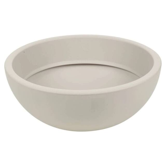 NESTLUNE Set of 1 40cm Round Flower Pot Planter Plastic Garden in Taupe - image 1