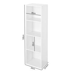 Home Garden Direct Jane 4 Tall - Cube Storage Unit - White - thumbnail 3