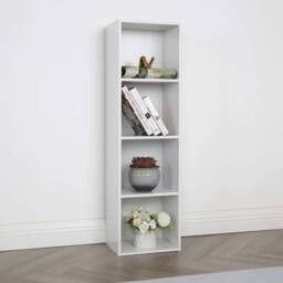 Home Garden Direct Jane 4 Tall - Cube Storage Unit - White - thumbnail 1