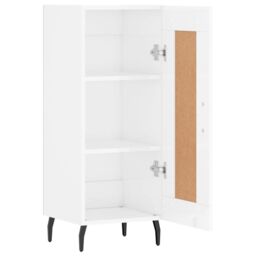 Berkfield Home Sideboard High Gloss White 34.5x34x90 cm Engineered Wood - thumbnail 6