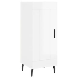 Berkfield Home Sideboard High Gloss White 34.5x34x90 cm Engineered Wood - thumbnail 2