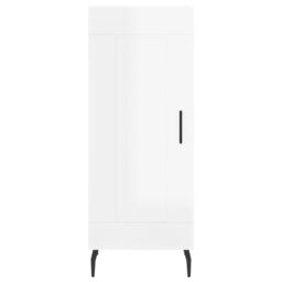 Berkfield Home Sideboard High Gloss White 34.5x34x90 cm Engineered Wood - thumbnail 5