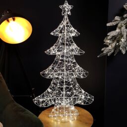 Samuel Alexander 90cm Light Up Christmas Tree Silhouette Decoration with 300 Warm White LEDs - thumbnail 1