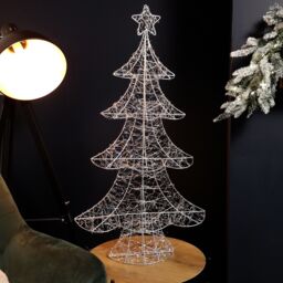 Samuel Alexander 90cm Light Up Christmas Tree Silhouette Decoration with 300 Warm White LEDs - thumbnail 2