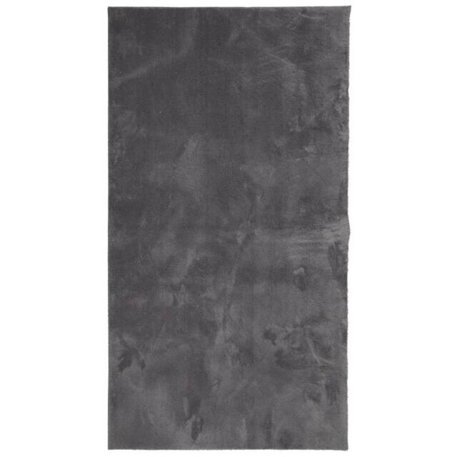 Berkfield Home Rug Short Pile Soft & Washable Anthracite 60x110 cm in Dark Grey - Size: 100 cm diameter - image 1