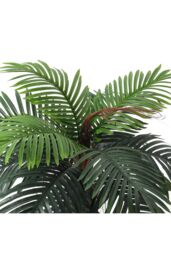Living and Home 1m Fake Plants Artificial Plants Indoor Décor Areca Palm Tree with Black Plastic Pot in Green - thumbnail 4
