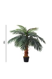 Living and Home 1m Fake Plants Artificial Plants Indoor Décor Areca Palm Tree with Black Plastic Pot in Green - thumbnail 8