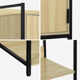 sweeek Wardrobe module with 5 shelves & 1 door in Black - thumbnail 4