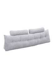 Living and Home Triangle Wedge Headboard Pillow Backrest Support Cushion in Light Grey - thumbnail 5