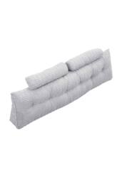 Living and Home Triangle Wedge Headboard Pillow Backrest Support Cushion in Light Grey - thumbnail 6