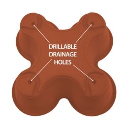 simpa 6PC Quad-Pot Stackable Modular Planters in Terracotta - thumbnail 3
