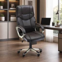 STILVORA Office Chair with Adjustable Height & Rocking Function Black