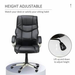 STILVORA Office Chair with Adjustable Height & Rocking Function Black - thumbnail 4