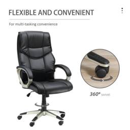 STILVORA Office Chair with Adjustable Height & Rocking Function Black - thumbnail 8