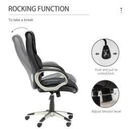 STILVORA Office Chair with Adjustable Height & Rocking Function Black - thumbnail 7