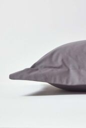 Homescapes Egyptian Cotton Oxford Pillowcase 200 TC, Standard Size in Dark Grey - thumbnail 2